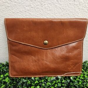 Patricia Nash Leather Envelope Clutch, Makeup Bag Butter Soft Leather